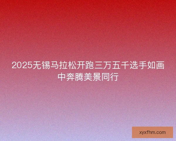 2025无锡马拉松开跑三万五千选手如画中奔腾美景同行